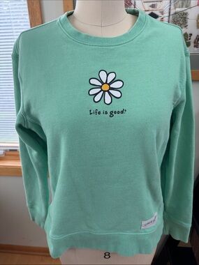 Life Is Good | Simply True Fleece Crew | Daisy in size S